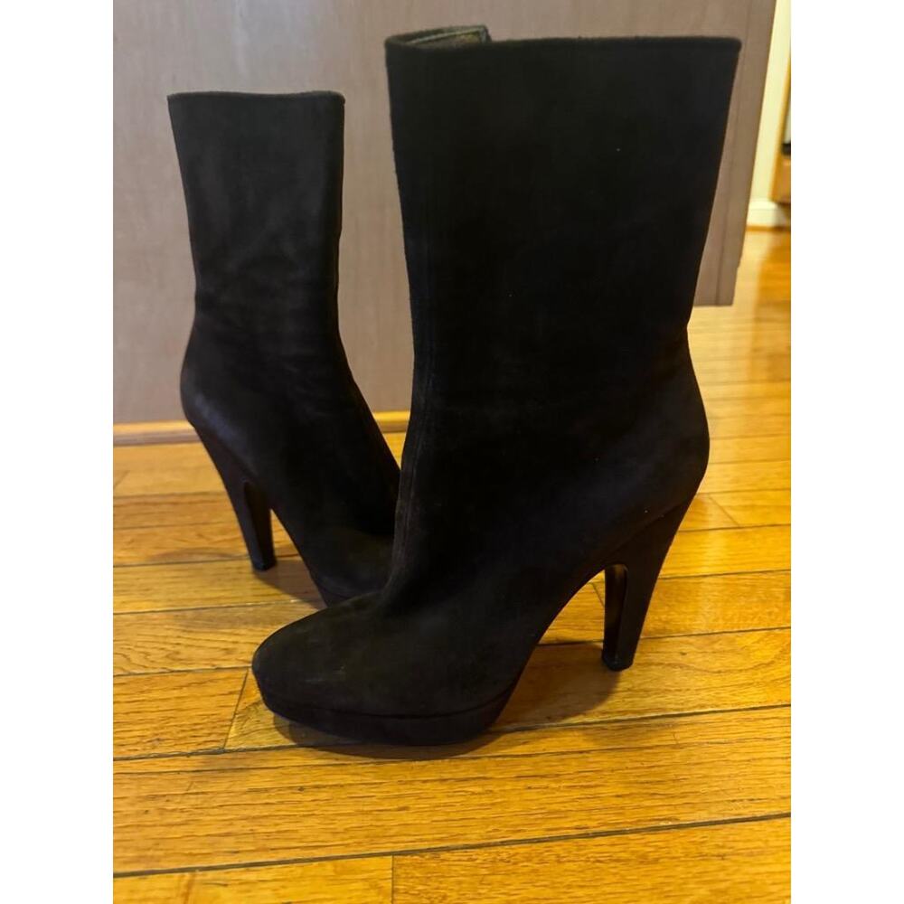 Prada suede brown platform boots 35.5 us 5.5 (bota1500